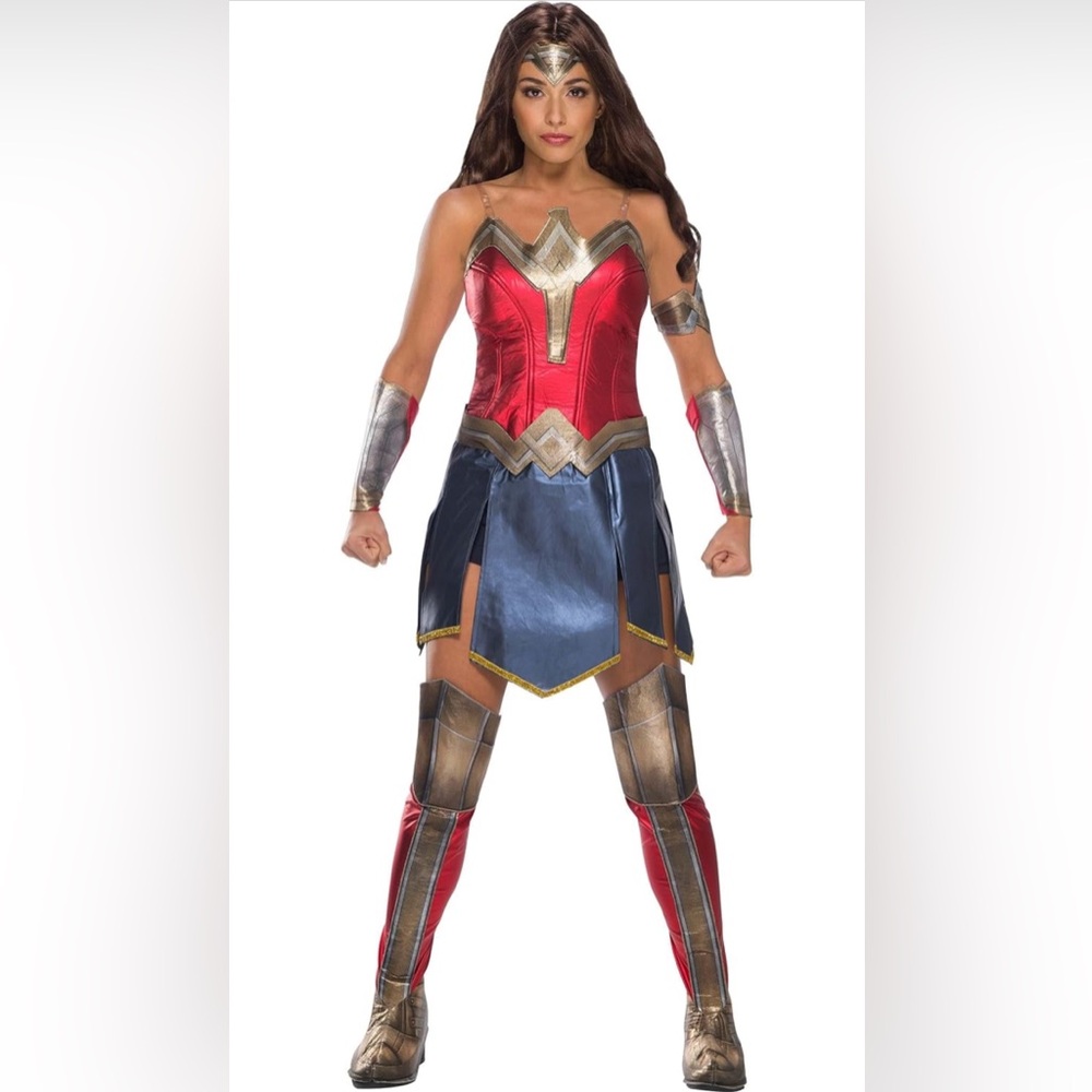 Women's Red and Blue Superhero Costume